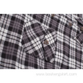 Custom Loose Printed Checked Casual Flannel Overshirts